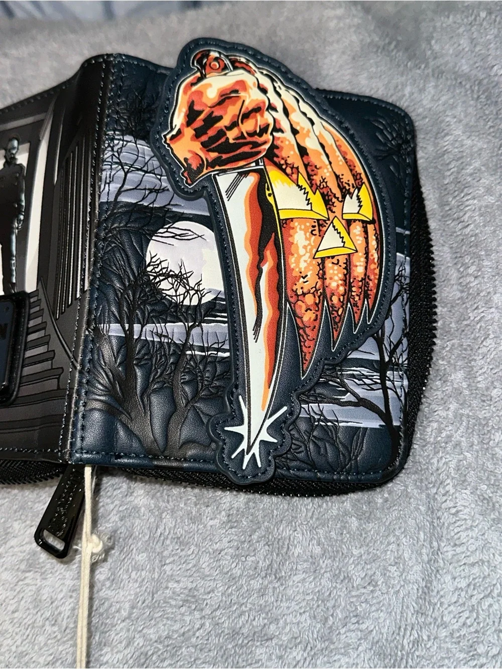 Halloween Michael Myers Loungefly Zip Wallet - Black & Orange